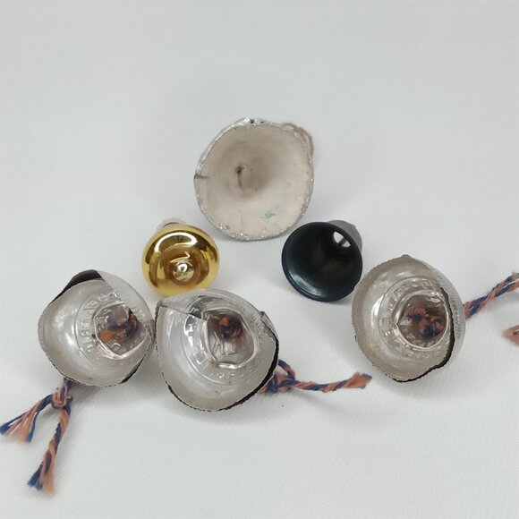 Mid Century Modern Christmas Ornament Set Of 6 Feather Tree Bells 1950s - Picture 5 of 5